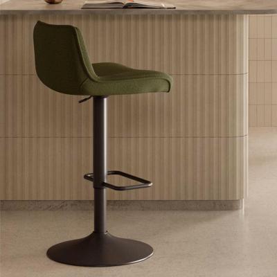 Kave Home Barkruk 'Zend' Chenille, kleur Groen