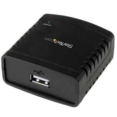 StarTech.com 10/100 Mbit/s Ethernet naar USB 2.0 netwerk printserver - Windows 10 - LPR - LAN USB printserver adapter (PM1115U2)