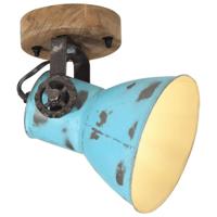 VidaXL Wandlamp 25 w e27 11,5x11,5x25 cm verweerd blauw - thumbnail