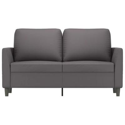 Tweezitsbank 120 cm kunstleer grijs
