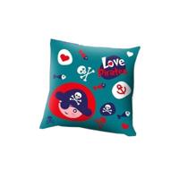 Kids Licensing kussen Love Pirates junior 45 x 45 cm polyester blauw - thumbnail