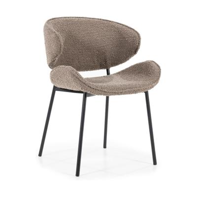 Eleonora Eetkamerstoel 'Tess' Bouclé, kleur Bruin