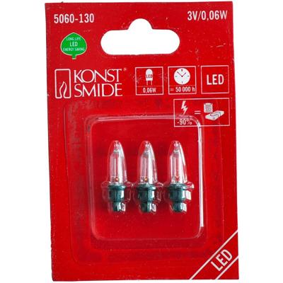 Konstsmide 5060-130 Reserve lampjes voor lichtketting 1 stuk(s) Groene steekfitting 3 V Warmwit