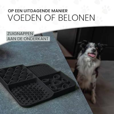 Eat Slow Live Longer Lick Mat Dimensions Rectangle Grey