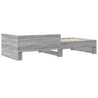 Bedframe bewerkt hout grijs sonoma eikenkleurig 90x190 cm - thumbnail