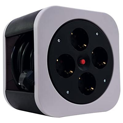 REV 0010012800 Kabelhaspel 10.00 m Zwart Randaarde stekker