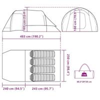 Tunneltent 4-persoons waterdicht grijs - thumbnail