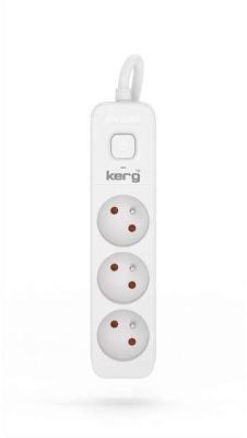 KERG stekkerdoos met schakelaar 3 stopcontacten 1,5m 10A