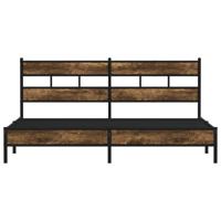 Bedframe zonder matras metaal gerookt eikenkleurig 183x213 cm - thumbnail