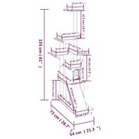 Kattenmeubel met sisal krabpalen 155 cm crmekleurig - thumbnail