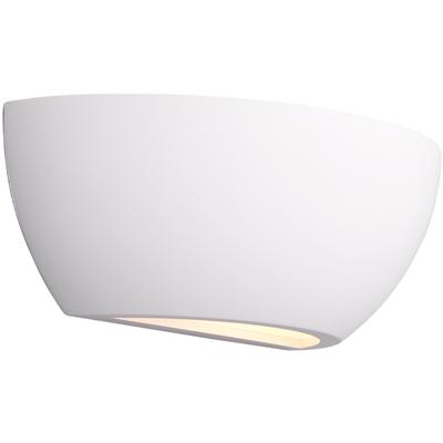 LED Wandlamp - Wandverlichting - Trion Roman - E14 Fitting - Rechthoek - Mat Wit - Gips