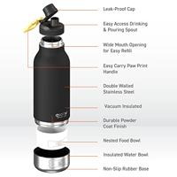 Asobu Drinkfles 1082 ml Rubber, Silicone, RVS SDB2 BLACK SDB2 black - thumbnail