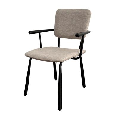 Brix Eetkamerstoel 'Finn' kleur Beige/Zwart Brix Eetkamerstoel 'Finn' kleur Beige/Zwart