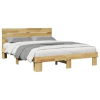 Bedframe hoofdeinde zonder matras 160x200 cm massief eikenhout - thumbnail
