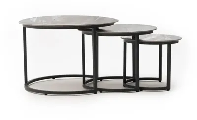 Trestino bijzettafel set louvre charcoal