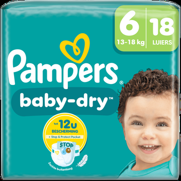 Pampers BabyDry Maat 6, 18 Luiers bij Jumbo