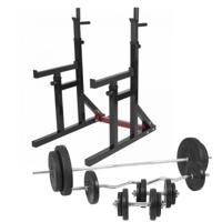Multi Squat Rack Met 100 kg Halterset Kunststof - thumbnail