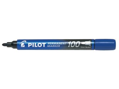 Viltstift PILOT 100 rond fijn blauw | 12 stuks