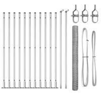 VidaXL Afrasteringspaal zilver 25 x 1,5 m (50 mm gaas) staal - thumbnail