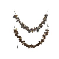 Kerstkrans Home ESPRIT Gouden Zilverkleurig Natuurlijk 8 x 8 x 120 cm (2 Stuks) - thumbnail