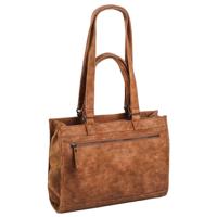 shopper schoudertas LAKE met laptopvak Cognac - thumbnail