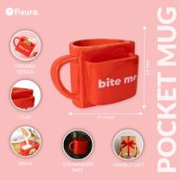 Mok met koekvakje - Bite Me (rood) - thumbnail
