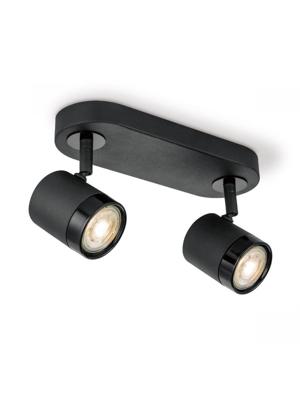 Home sweet home LED opbouwspot Manu 2 lichts ↔ 24 cm - zwart