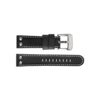 Horlogeband TW Steel TWB409 Leder Zwart 24mm - thumbnail