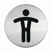 Infobord pictogram Durable 4905 wc heren rond 83mm - thumbnail