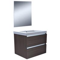 Badkamermeubelset Wiesbaden Vision 60x46 Grey Oak (2 laden) - thumbnail
