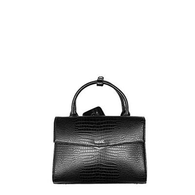 Socha Tiny Tip Croco 10" Shoulder Bag-Black
