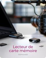 ICY BOX ib-cr204-cu3 2-in-1 kaartlezer (zwart) - thumbnail