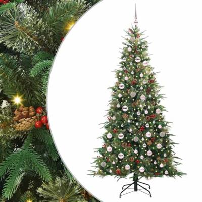 VidaXL Kunstmatige inklapbare kerstboom groen 210 cm pe en pvc VidaXL Kunstmatige inklapbare kerstboom groen 210 cm pe en pvc