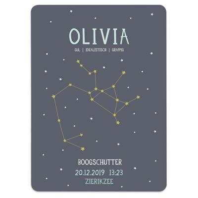 Geboorteposter sterrenbeeld