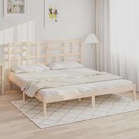 Bedframe zonder matras massief hout 200x200 cm - thumbnail
