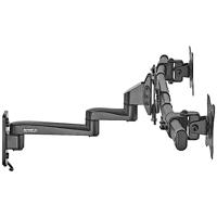 SpeaKa Professional SP-TVM-512 Monitor-wandbeugel 2-voudig 33,0 cm (13) - 68,6 cm (27) Zwart Draaibaar, Kantelbaar, Zwenkbaar - thumbnail