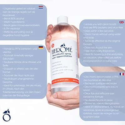 Direct desinfect navulling met klepdop