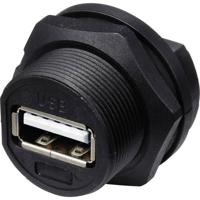 TRU COMPONENTS TC-E13T-FU2-PPF TC-13543552 USB 2.0-bus voor montage aan de achterkant (schroefdraad) 1 stuk(s) - thumbnail