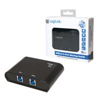 LogiLink UA0216 2 poorten USB 3.2 Gen 1-schakelaar (USB 3.0) Zwart - thumbnail