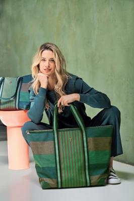 Pip Studio Tilda Tote Bag Large Streep Groen Pip Studio Tilda Tote Bag Large Streep Groen