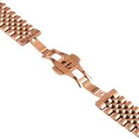 By Qubix - Stalen band - Rosé goud - Compatible met Garmin Approach S12 / S40 / S42 - Compatible Garmin bandje - Bandbreedte: 20mm - thumbnail