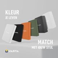 Varta 57903 Powerbank 5000 mAh Magsafe, Qi Wireless Charging LiPo Zwart Statusweergave - thumbnail