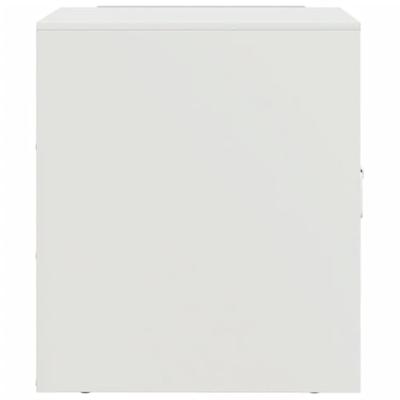 Nachtkastje 34,5x39x44 cm staal wit