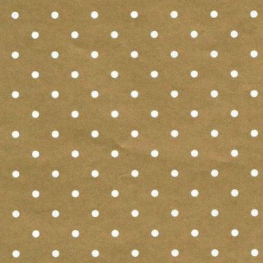 Cadeaupapier - Geschenkpapier - Gold with white dots 30 cm