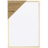 Creativ Company Canvas paneel met lijst, afm 15,8x23,8 cm, 280 gr, wit, 1 stuk - thumbnail