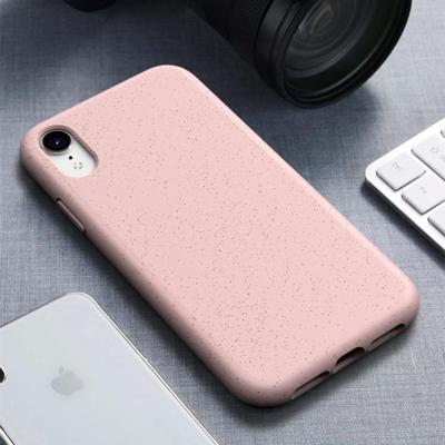 Sterren-serie schokbestendige stro materiaal + TPU beschermhoes voor iPhone XR (roze)