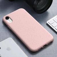 Sterren-serie schokbestendige stro materiaal + TPU beschermhoes voor iPhone XR (roze) - thumbnail