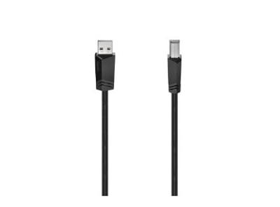 Hama USB-KABEL, USB 2.0, 480 MBIT/S, 3,00 M Kabel Zwart