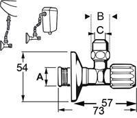 Cornat Hoekstopkraan 3/8 Ch - T317000 - thumbnail