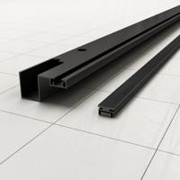 Muurprofiel Met Magneetstrip Boss & Wessing Voor Nisdeur Skyline Mat Zwart - thumbnail